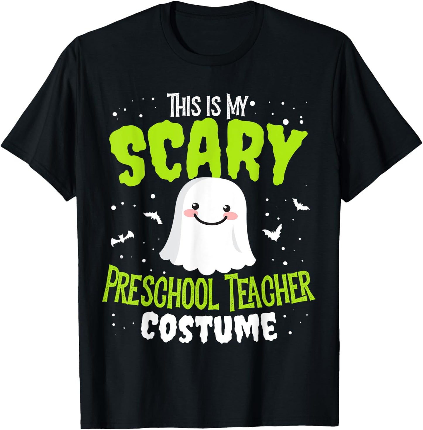Funny Halloween This is my Scary Preschool Teacher Custome Women Kids T-Shirt - T-Shirt | Black