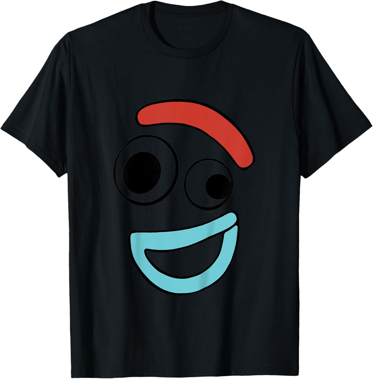 Kids Disney Pixar Toy Story 4 Forky Big Face Smile Toddler T-Shirt - T-Shirt | Black