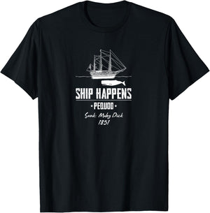 Moby Dick Pequod Sinking T-Shirt - T-Shirt | Black