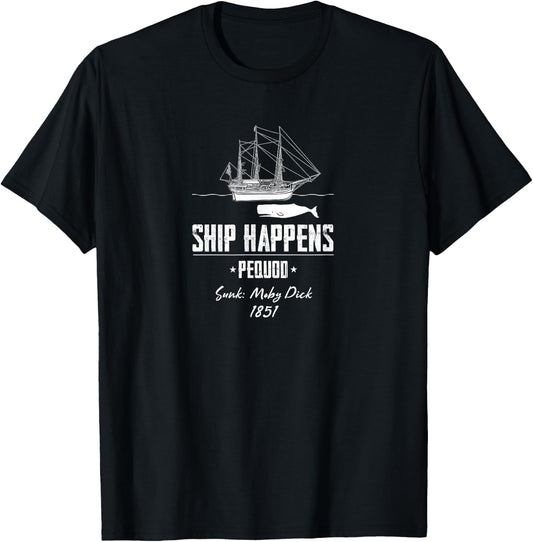 Moby Dick Pequod Sinking T-Shirt - T-Shirt | Black