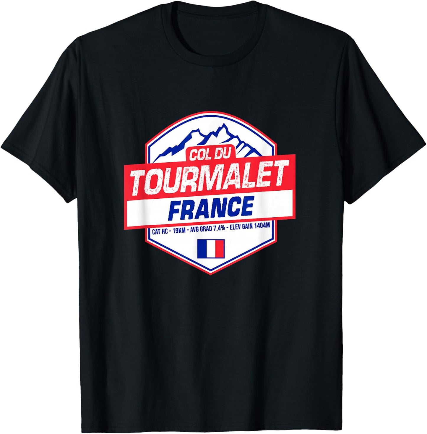 Col du Tourmalet Cycling In France Road Cyclist T-Shirt - T-Shirt | Black