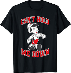 Disney Pinocchio Can't Hold Me Down Vintage Portrait T-Shirt - T-Shirt | Black