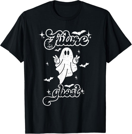 Future Ghost Funny Vintage Halloween Costume Men Women Kids T-Shirt - T-Shirt | Black
