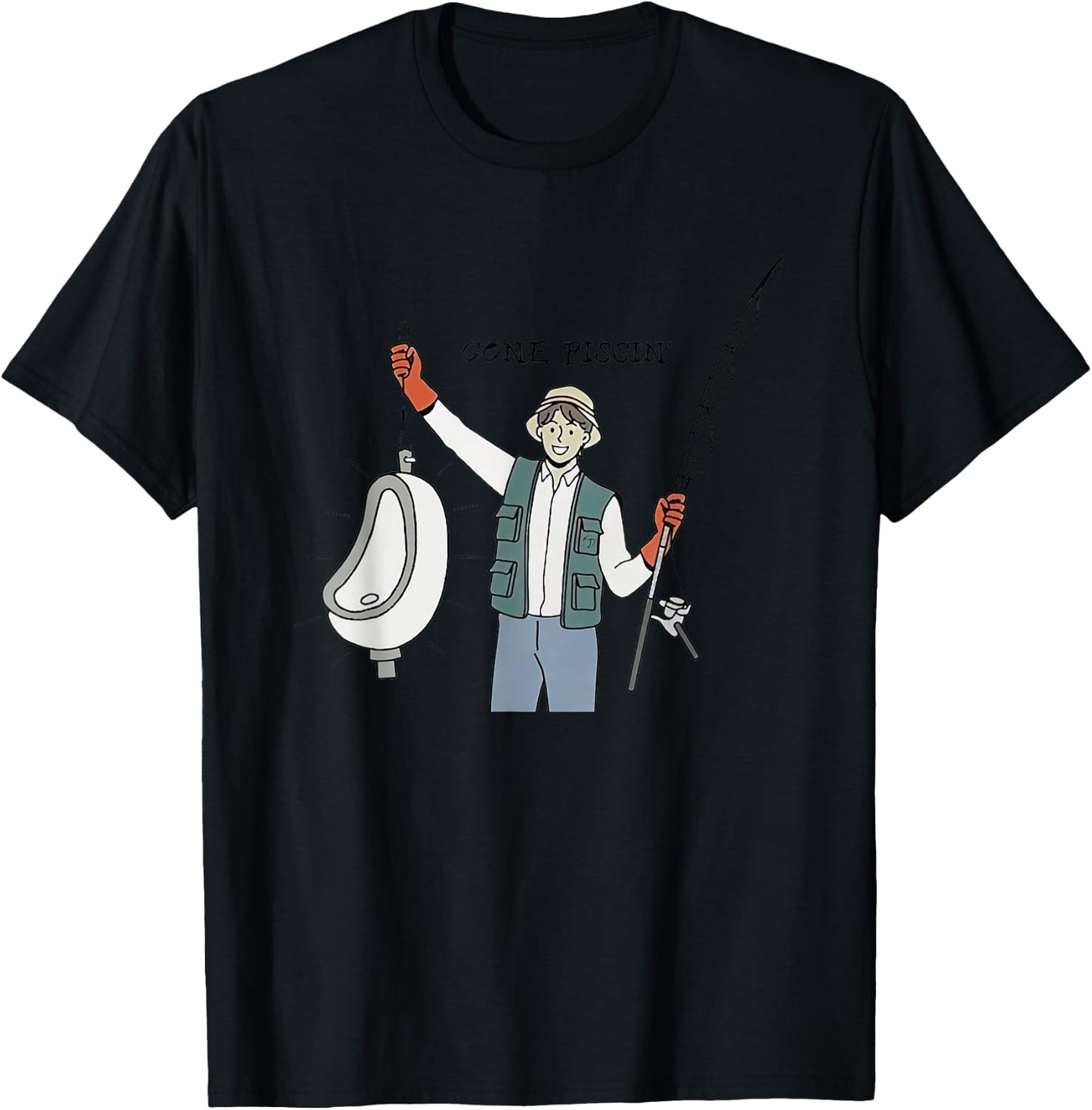 Gone Pissin Funny Women T-Shirt - T-Shirt | Black