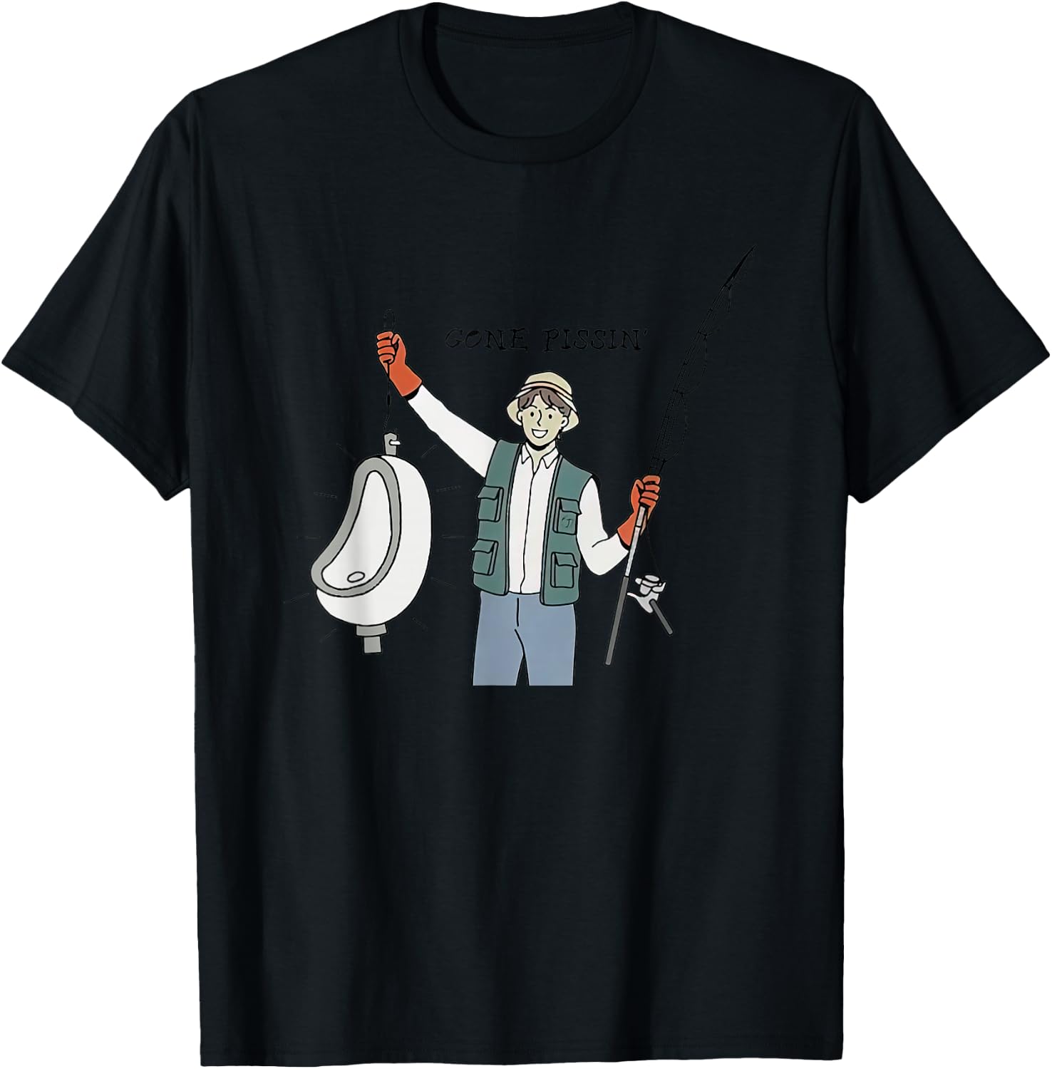 Gone Pissin Funny Women T-Shirt - T-Shirt | Black