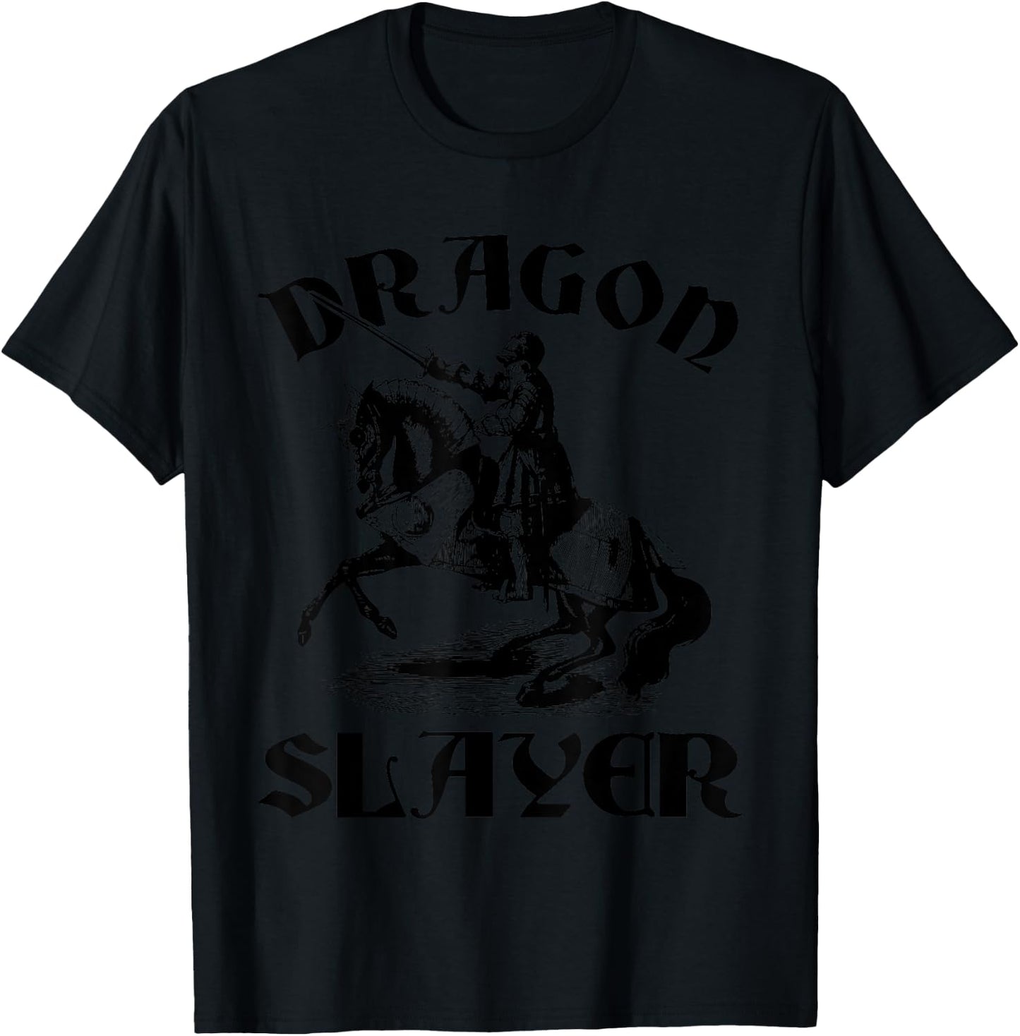 Medieval Knight Dragon Slayer Renaissance Middle Ages T-Shirt - T-Shirt | Black