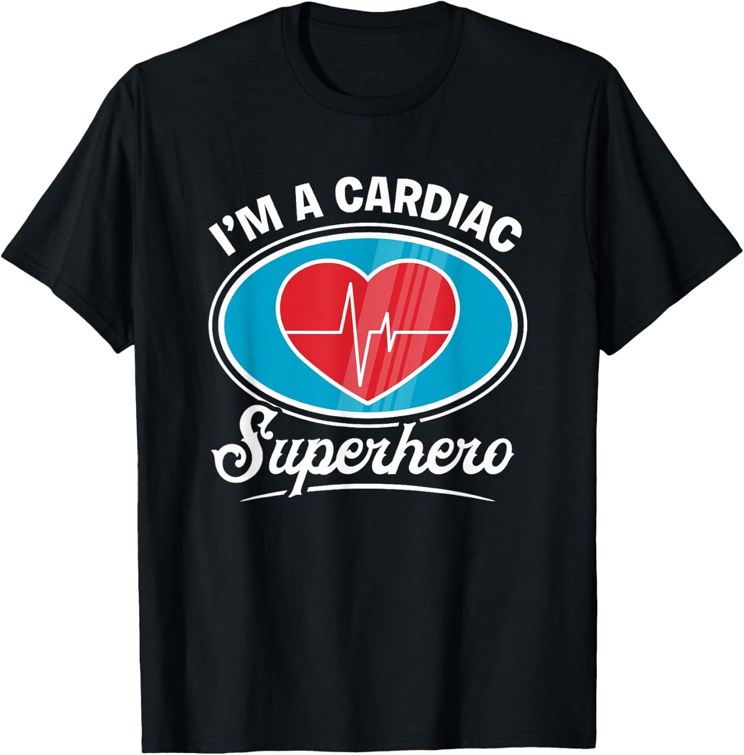 Heart Doctor Cardiologist Cardiac Superhero Cardiology T-Shirt - T-Shirt | Black