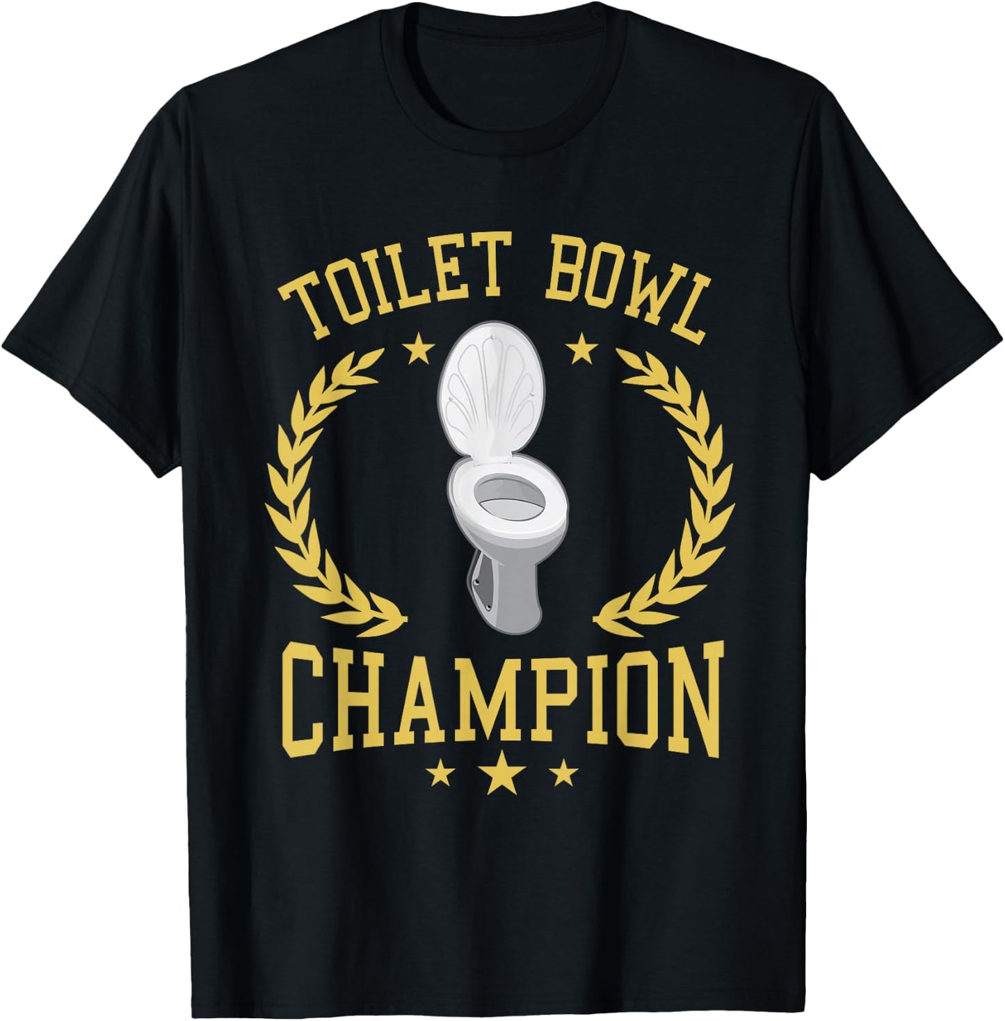 Toilet Bowl Champion Funny Fantasy Football Player T-Shirt - T-Shirt | Black