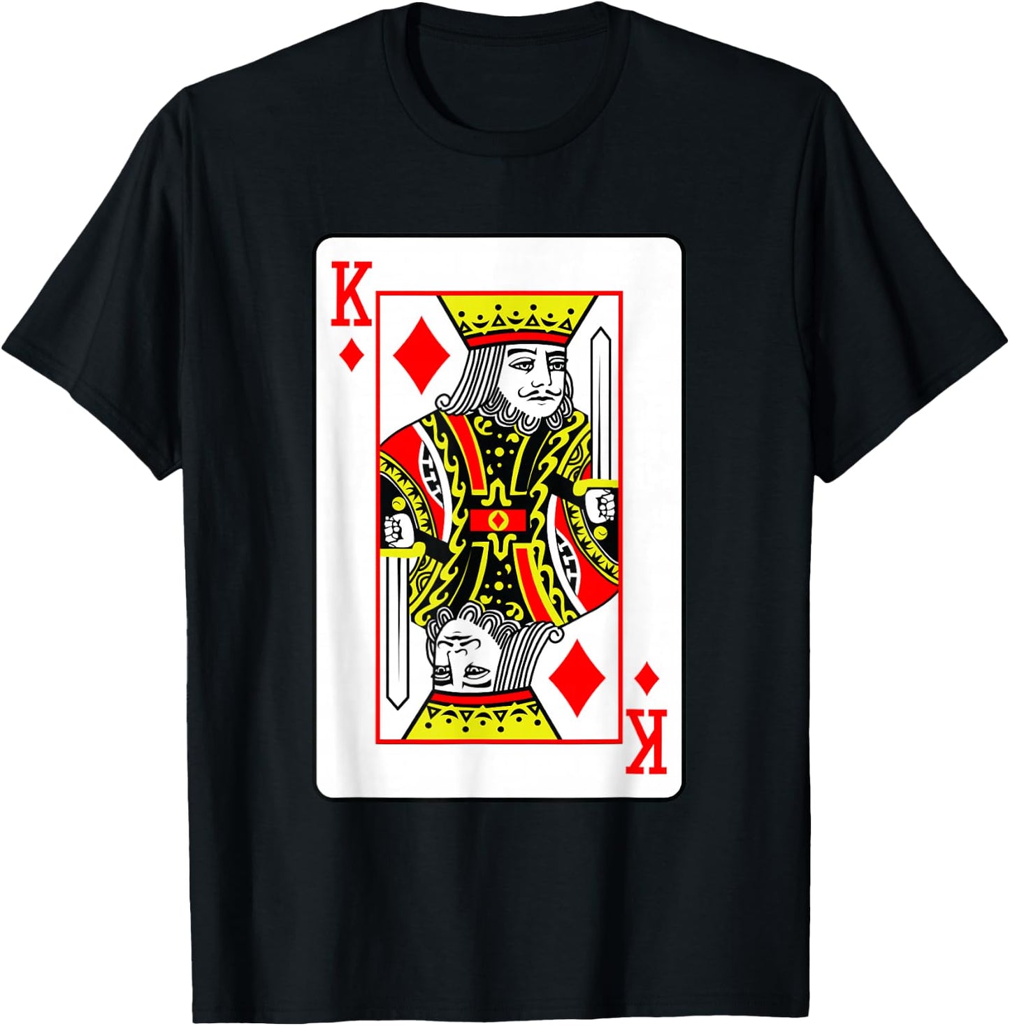 King Of Diamonds Poker Card Games Playing Cards Black Jack T-Shirt - T-Shirt | Black
