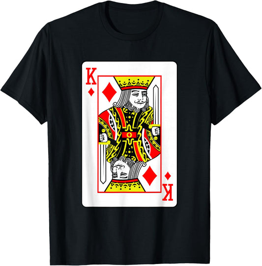 King Of Diamonds Poker Card Games Playing Cards Black Jack T-Shirt - T-Shirt | Black