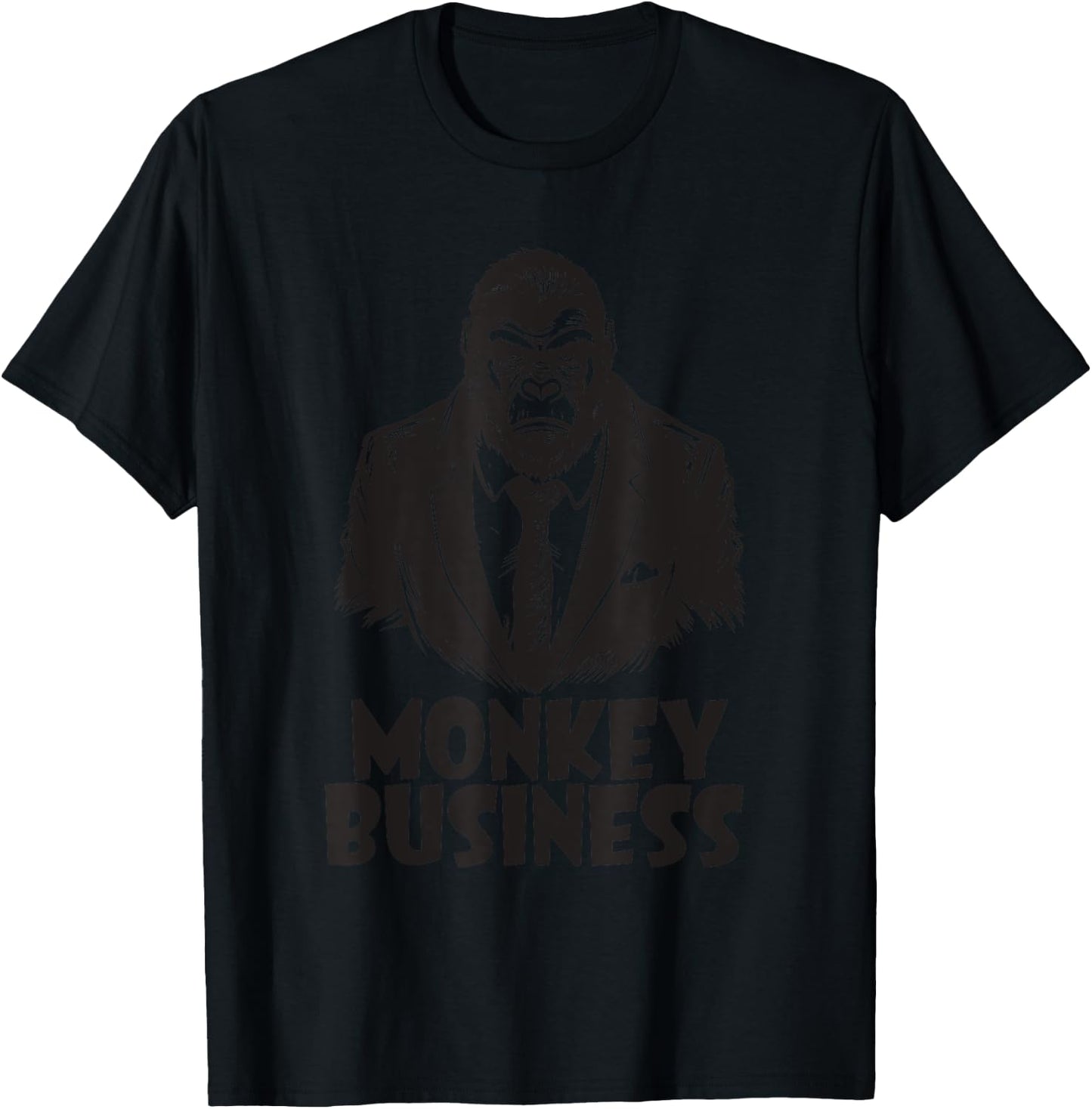 No Monkey Business Money Funny Gangster Themed Apparel T-Shirt - T-Shirt | Black