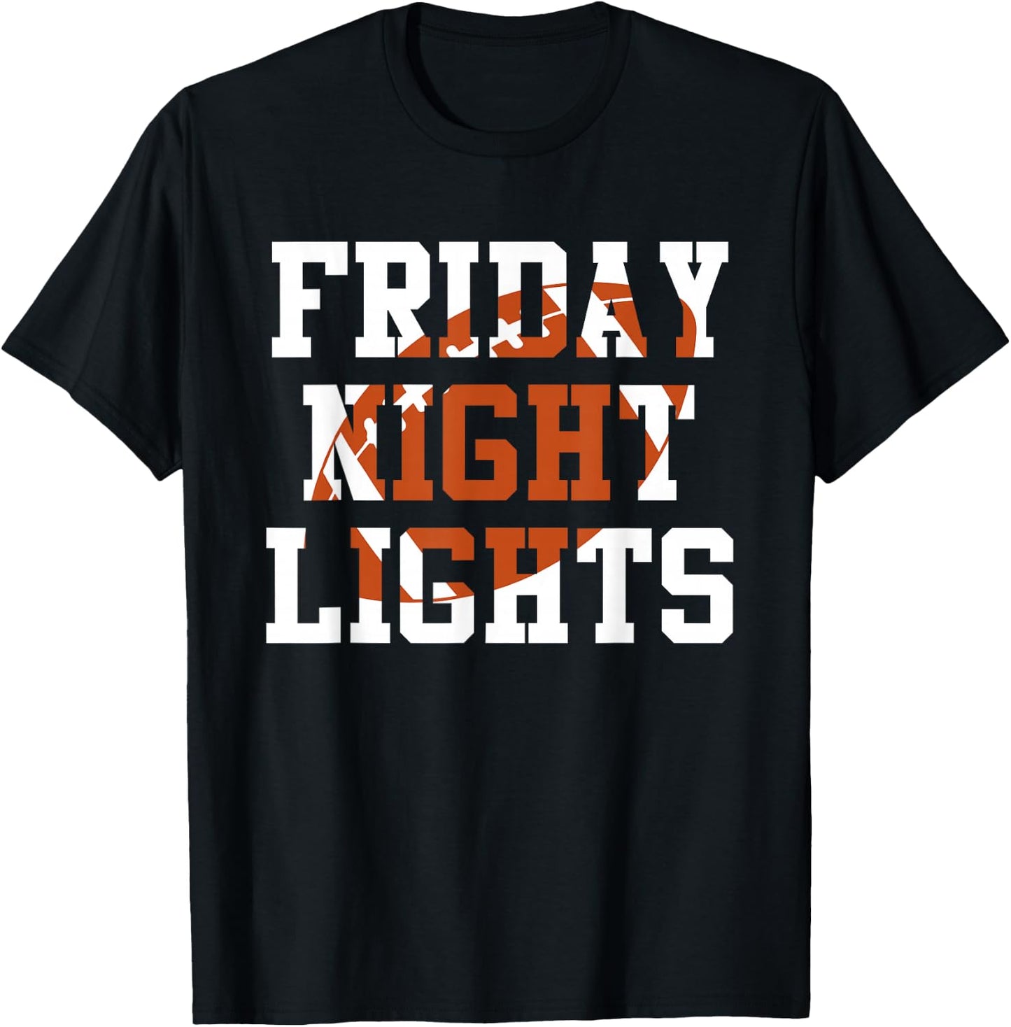 Vintage Retro Friday Night Lights Football Player Fans T-Shirt - T-Shirt | Black