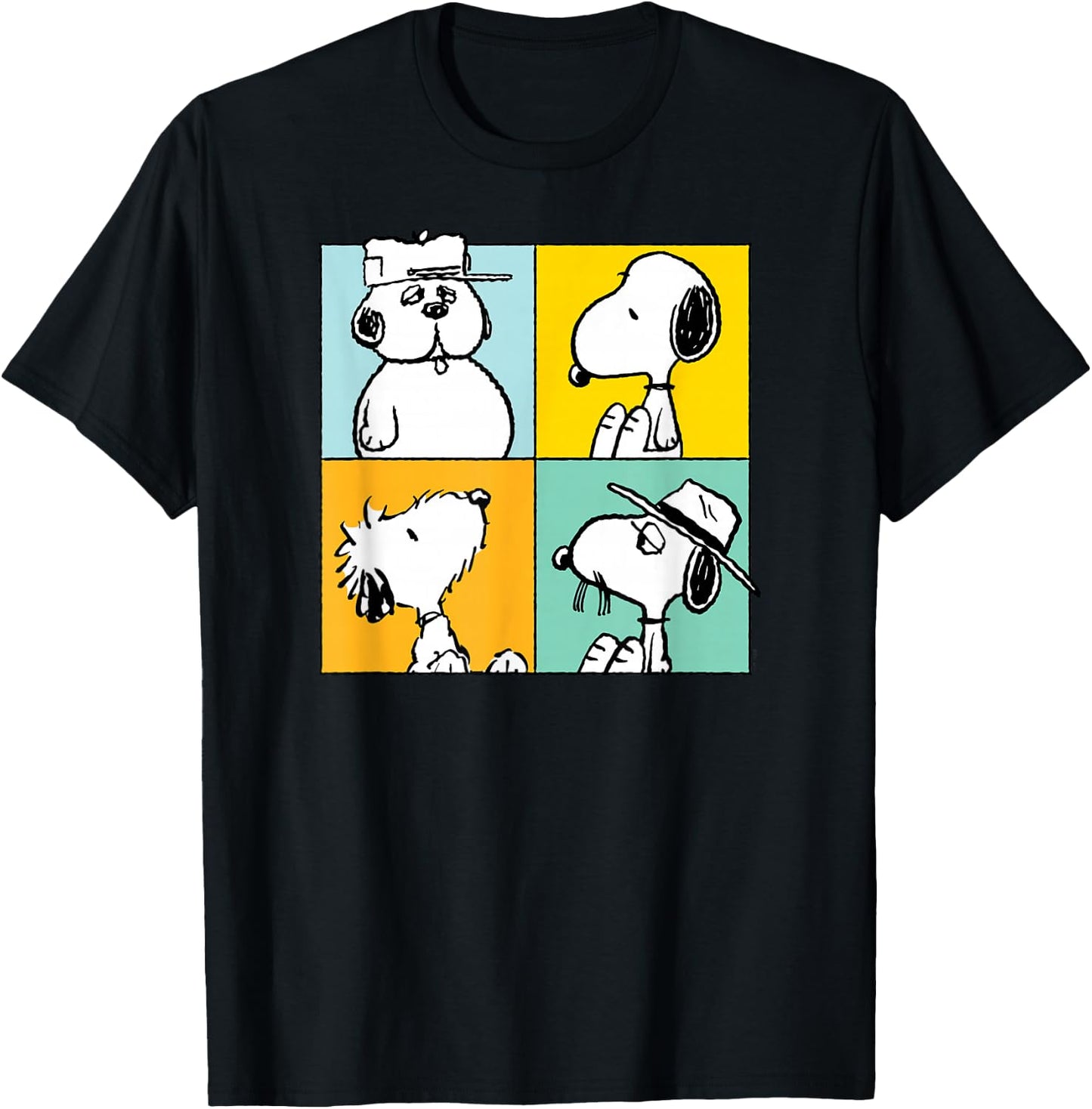 Peanuts Snoopy Siblings T-Shirt - T-Shirt | Black