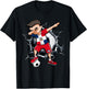 Dabbing Soccer Boy Dominican Republic Football Fans Jersey T-Shirt - T-Shirt | Black