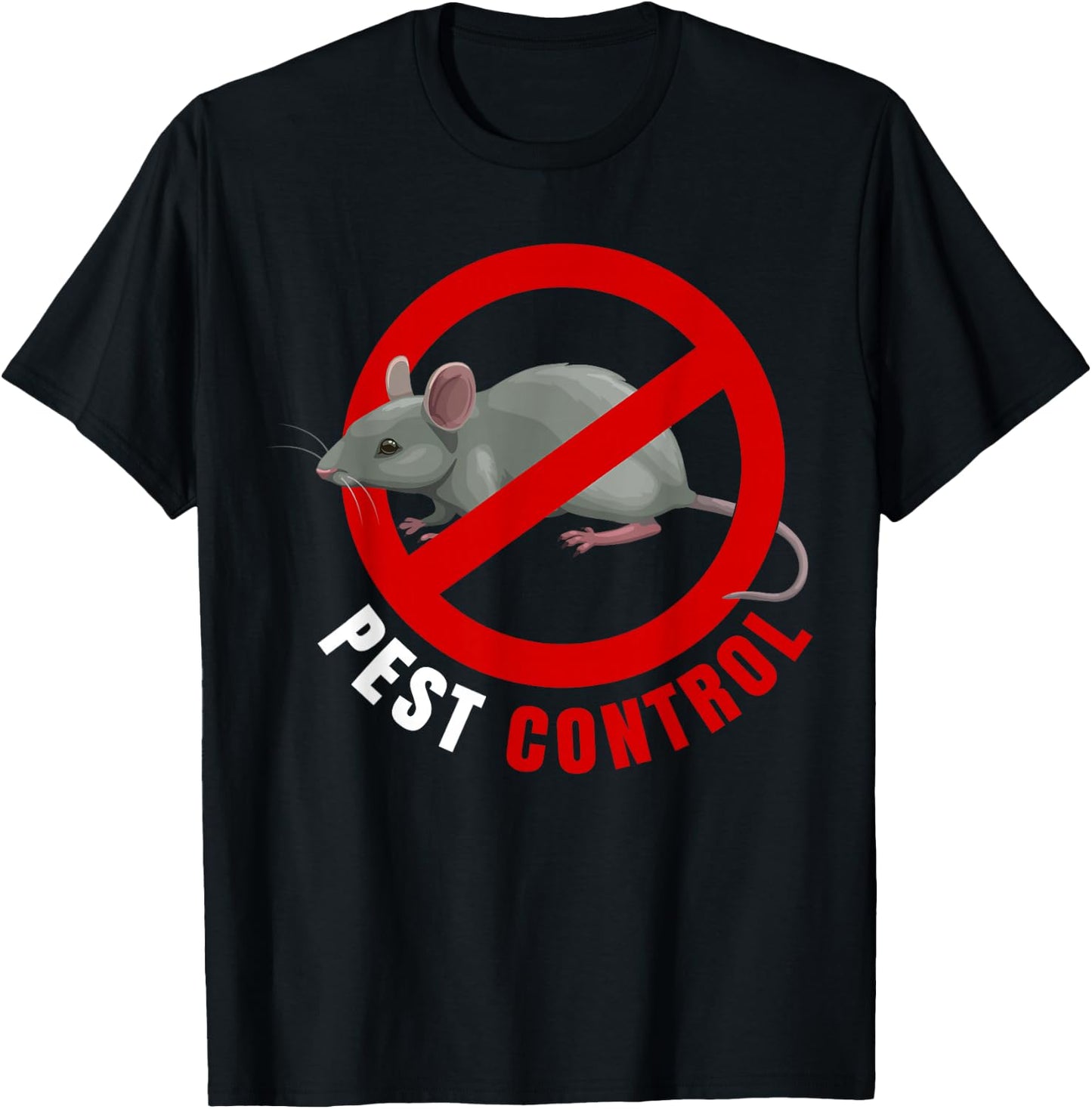 Best Control Mouse Rat Stop Sign T-Shirt - T-Shirt | Black