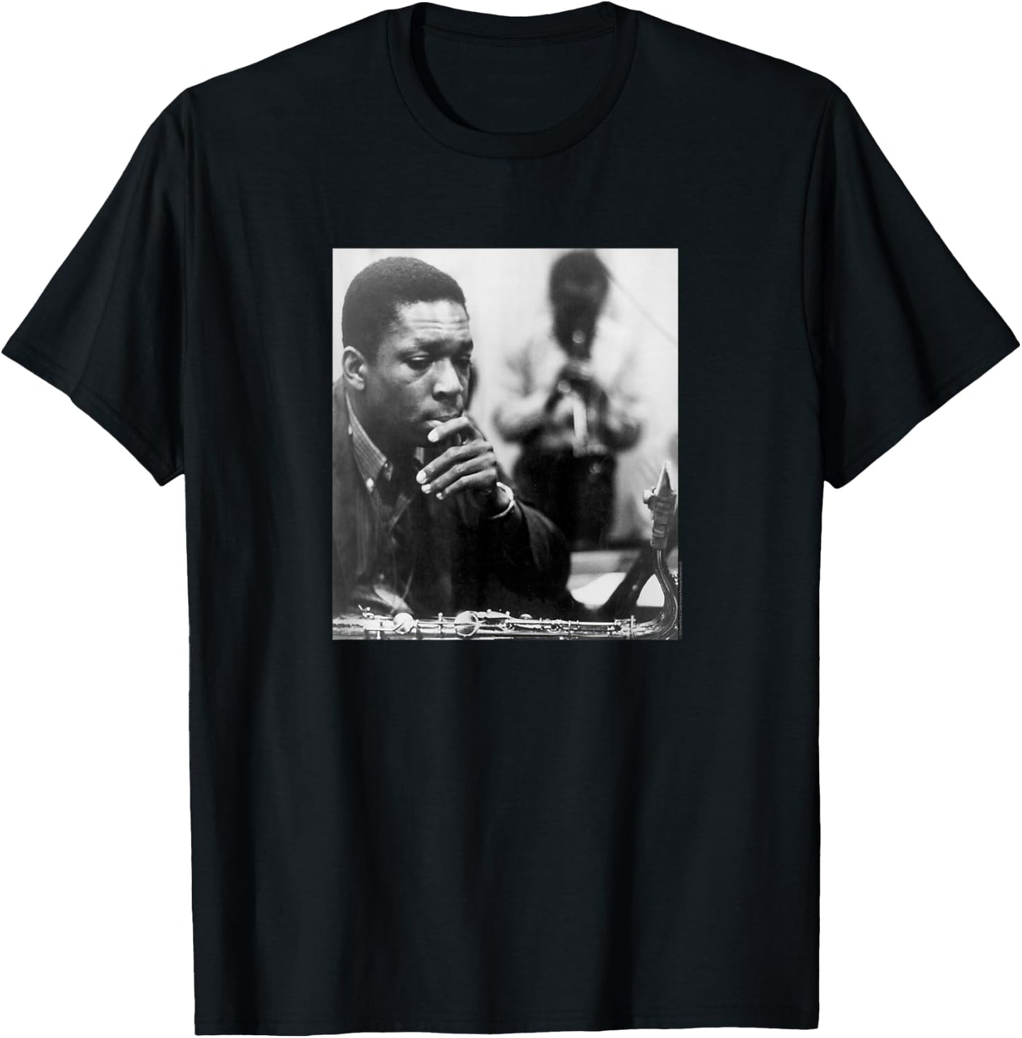 John Coltrane Black and White Photo T-Shirt - T-Shirt | Black