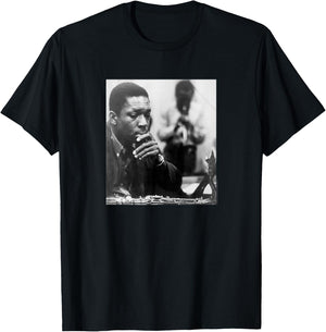 John Coltrane Black and White Photo T-Shirt - T-Shirt | Black