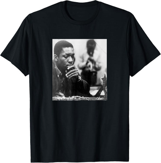 John Coltrane Black and White Photo T-Shirt - T-Shirt | Black