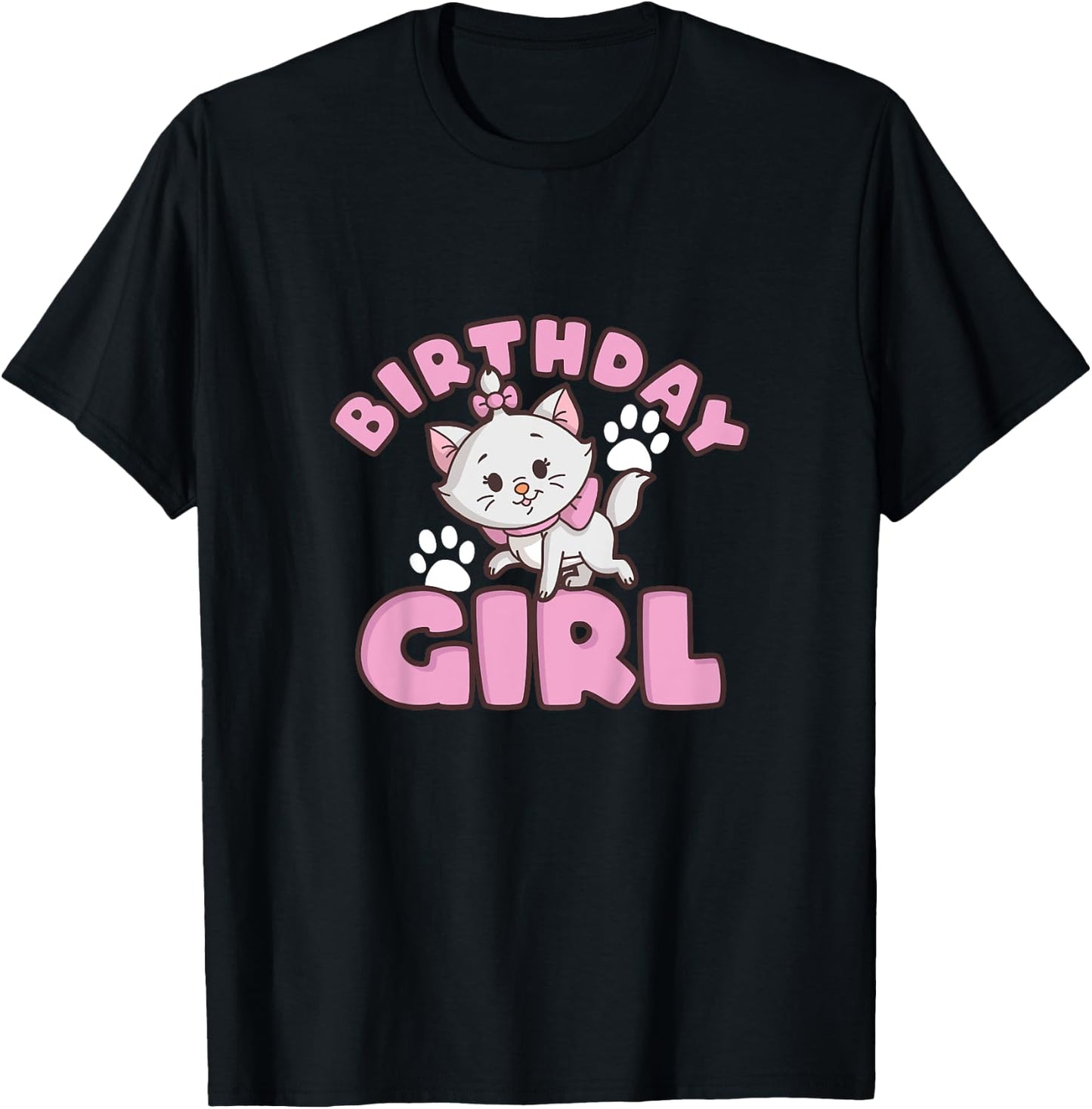 Kids Disney The Aristocats Birthday Girl Cute Marie Logo Youth T-Shirt - T-Shirt | Black