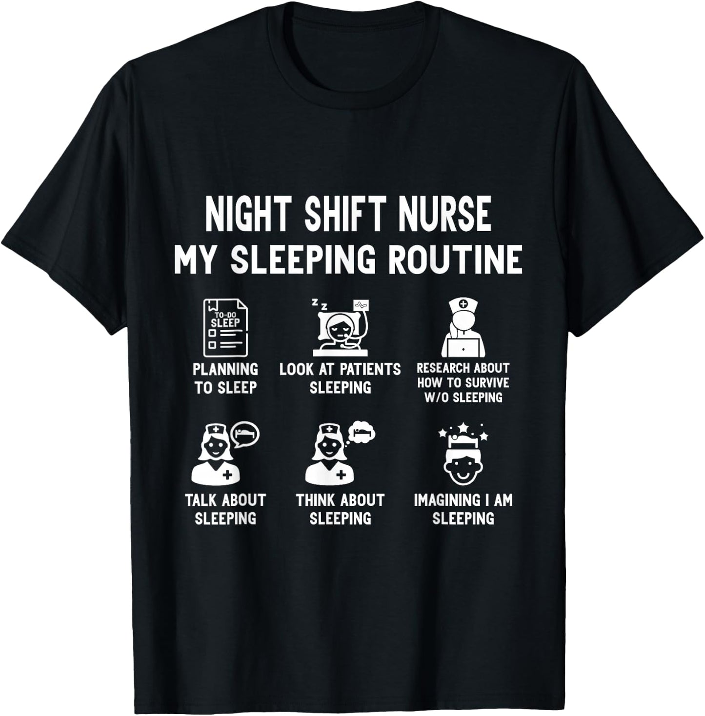 Night Shift Nurse T-Shirt - T-Shirt | Black