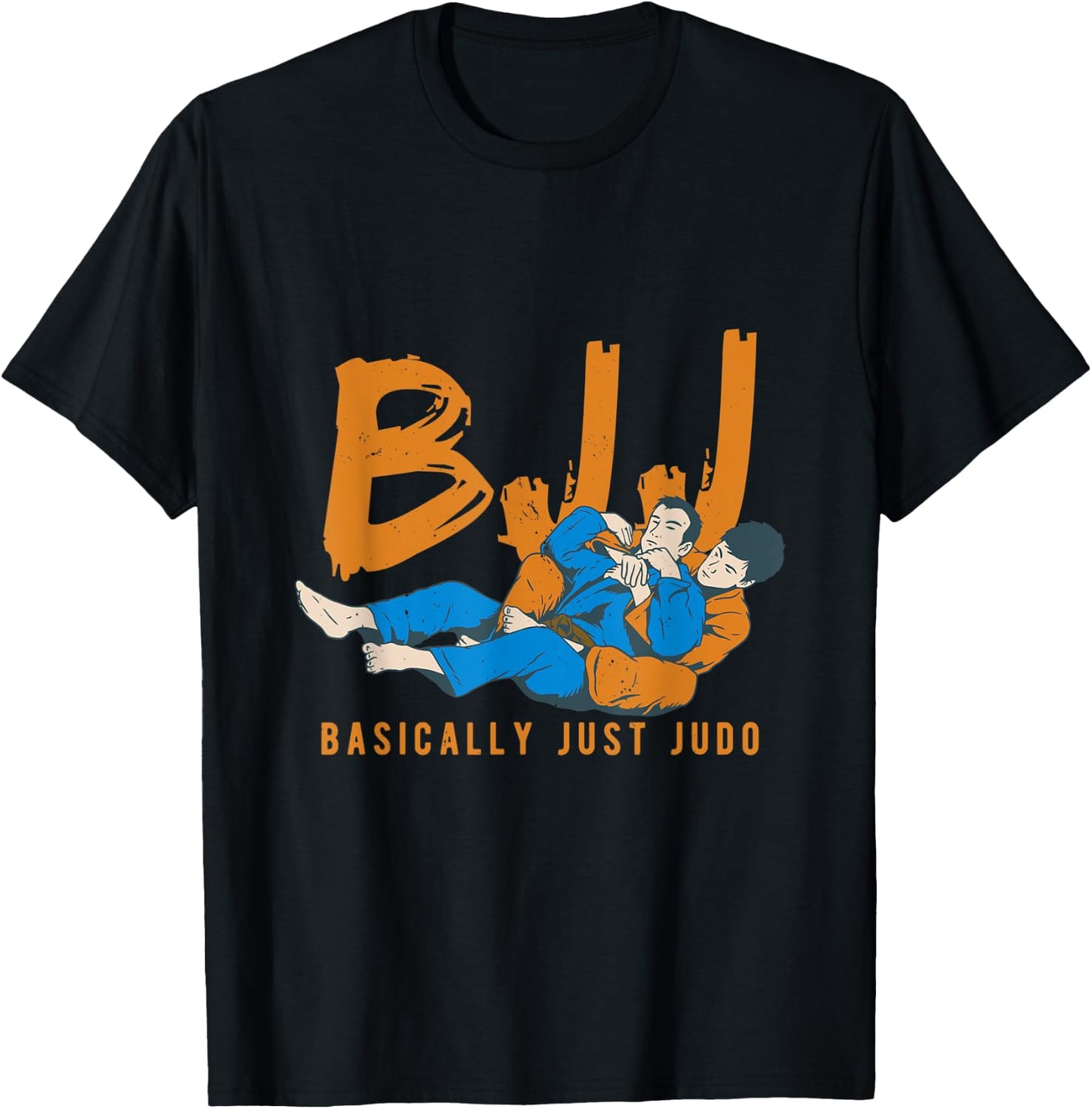 BJJ Brazilian Jiu Jitsu Art Jujitsu Basically Judo T-Shirt - T-Shirt | Black