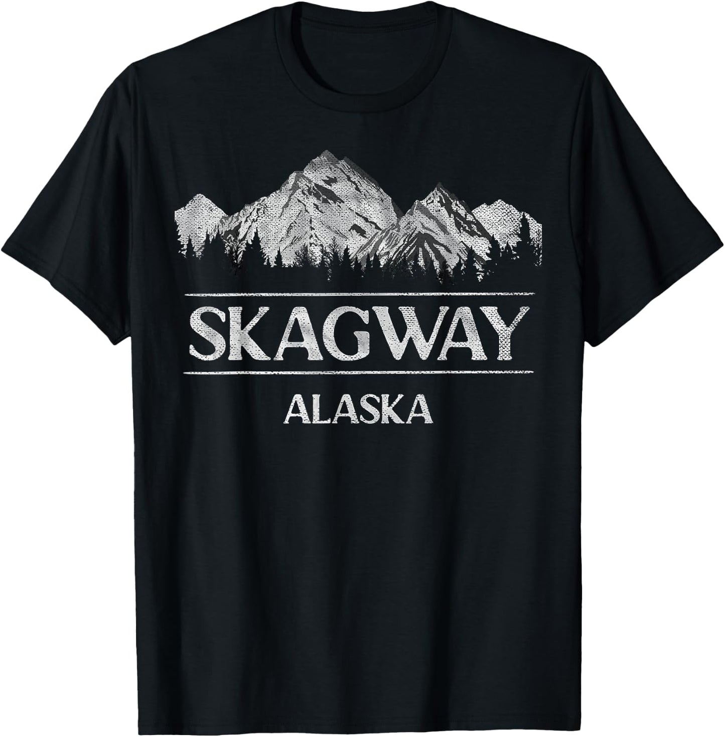 Skagway Alaska Alaskan Wildlife Roadtrip Vacation T-Shirt - T-Shirt | Black