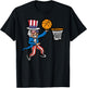 4th Of July Basketball Uncle Sam America Men Boys Kids Teens T-Shirt - T-Shirt | Black