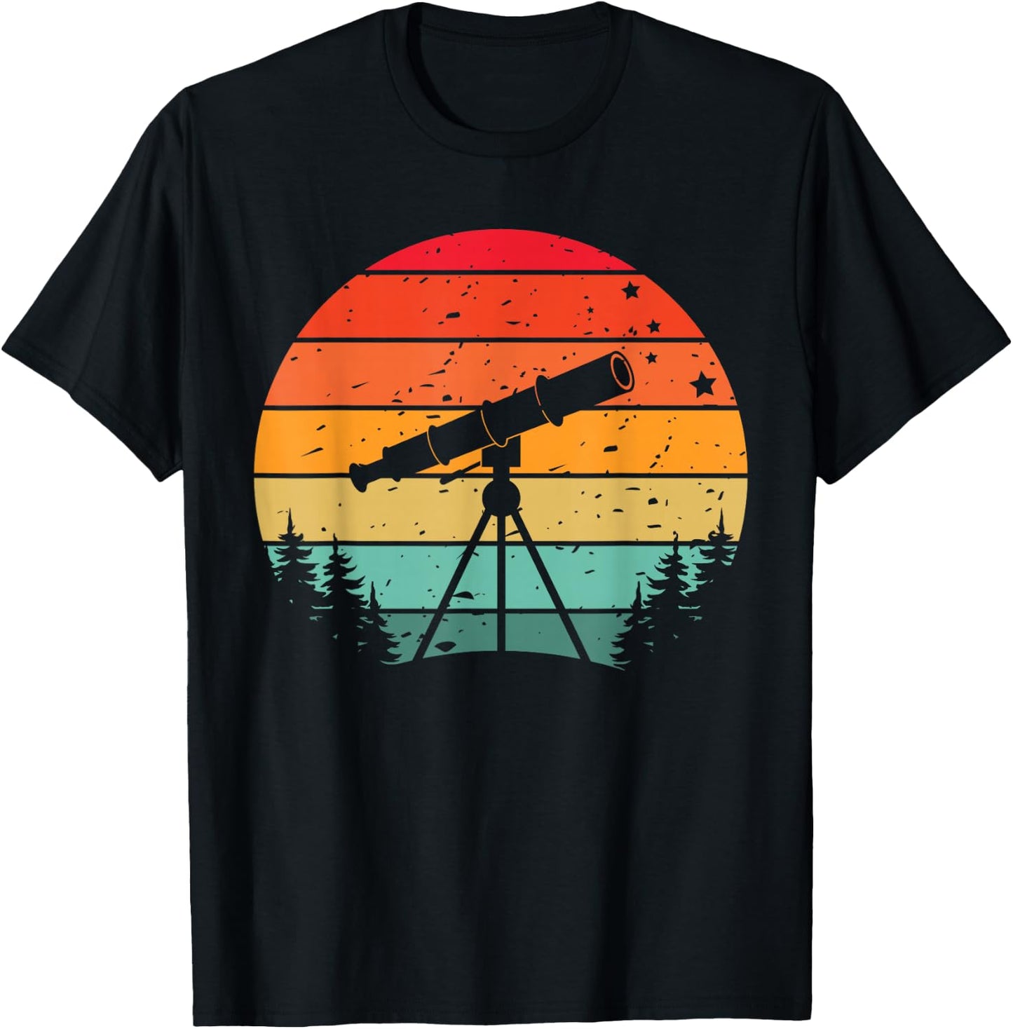 Telescope Astrophotography Telescope Cosmic Photography T-Shirt - T-Shirt | Black