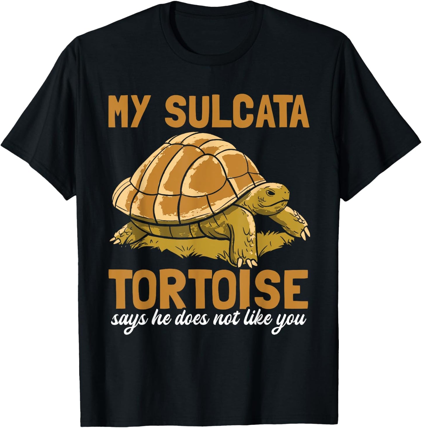 Sulcata Tortoise Funny Turtle African Wild animal Souvenir T-Shirt - T-Shirt | Black
