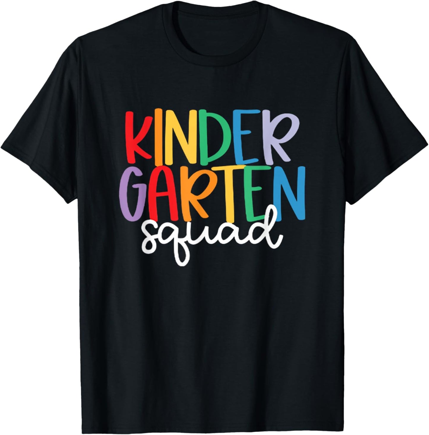 Kindergarten Squad Team Crew Teacher Back to School T-Shirt - T-Shirt | Black