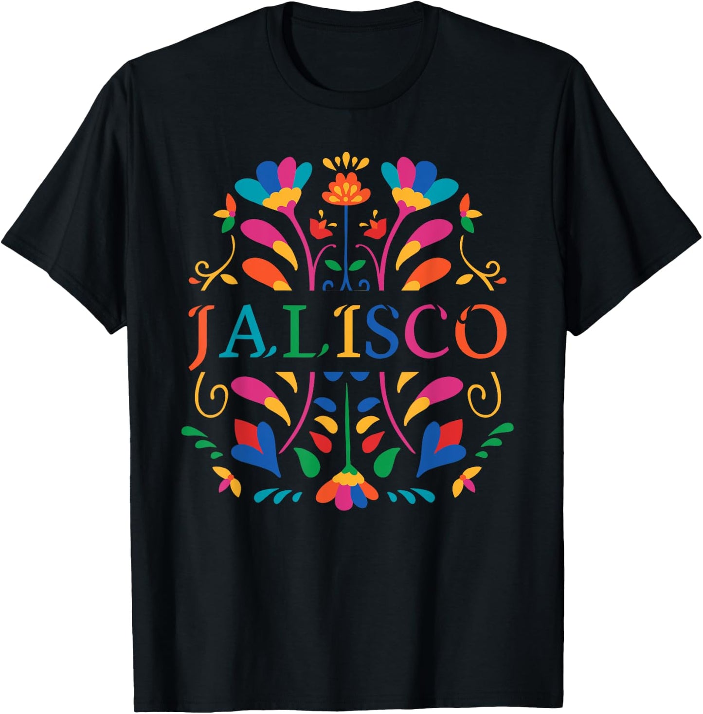 Jalisco Shirt, Estado de Jalisco, Jalisco Otomi Mexico T-Shirt - T-Shirt | Black