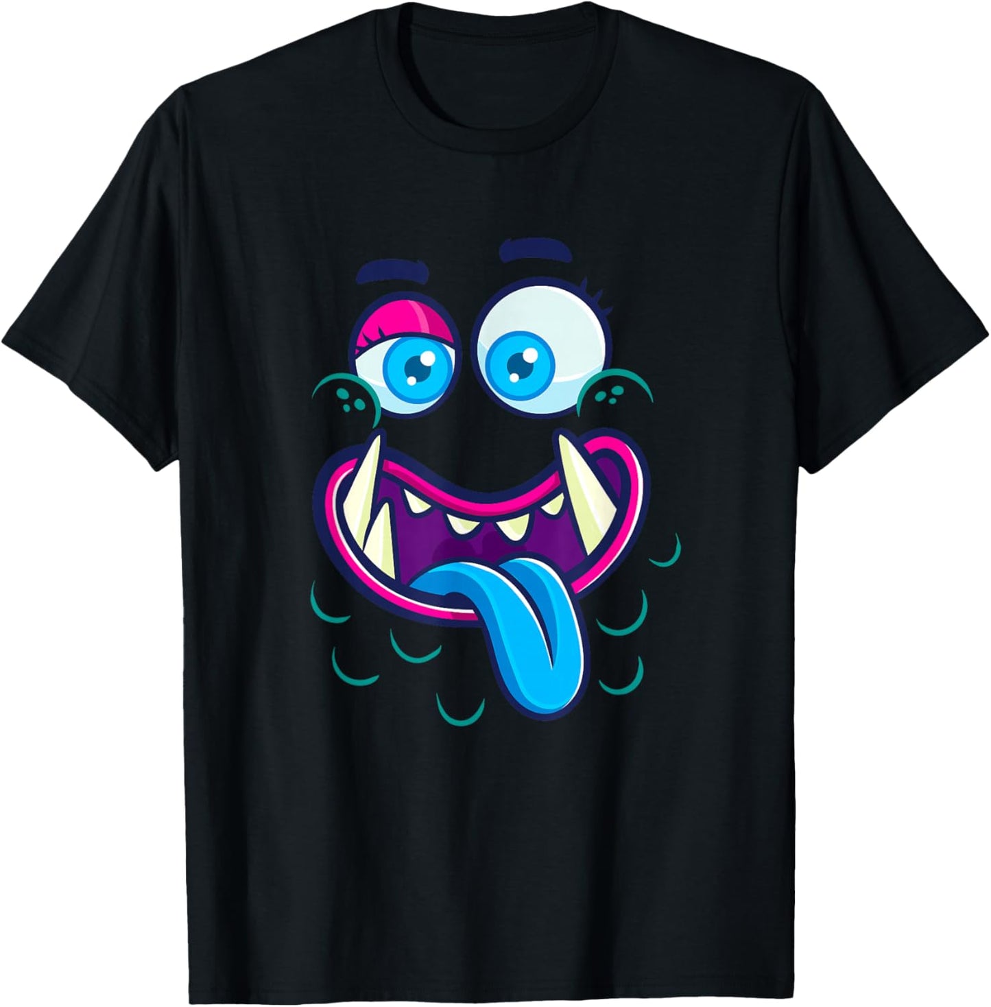 Cute Monster Face Halloween Group Costume T-Shirt - T-Shirt | Black