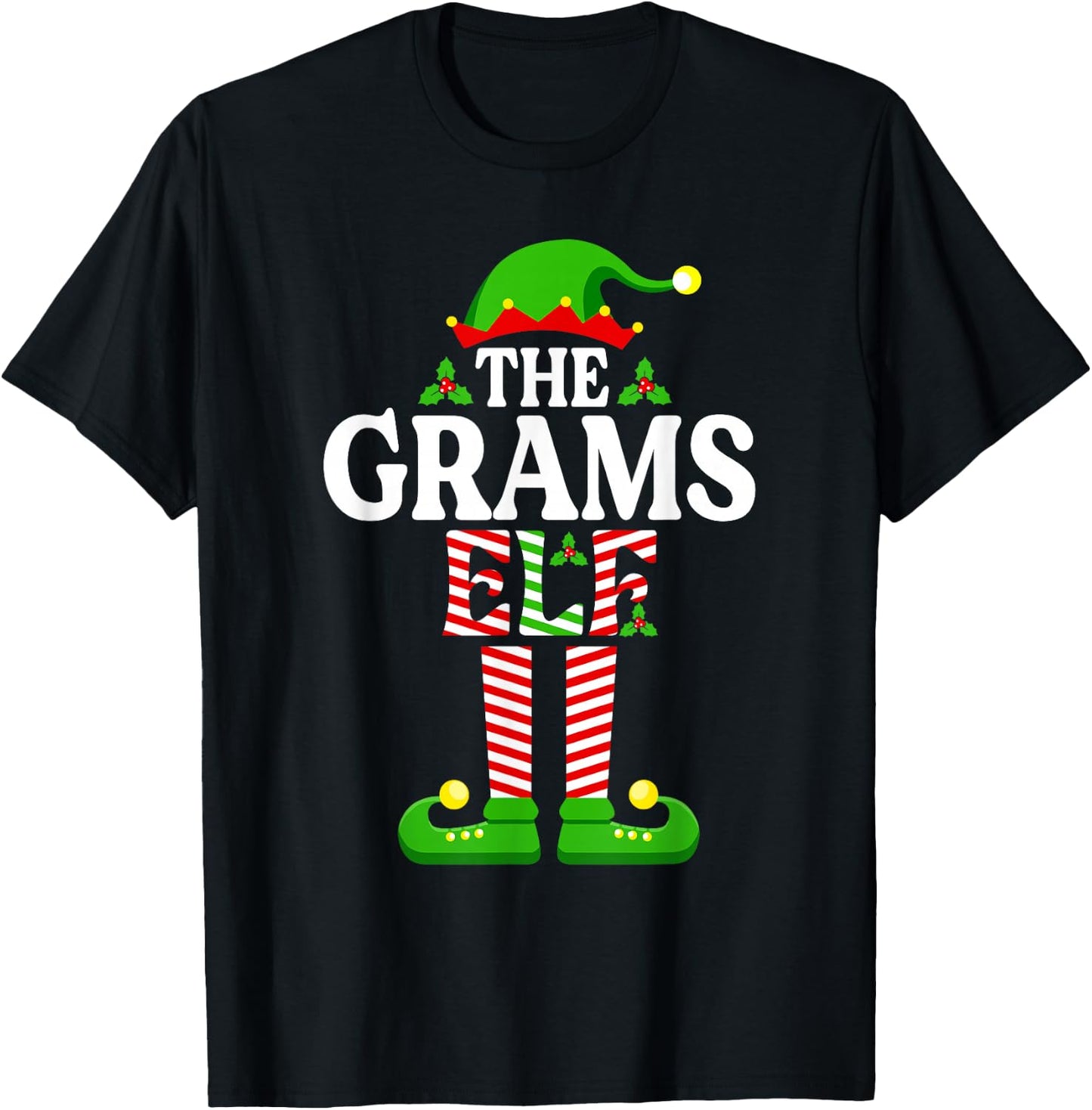 I'm The Grams Elf Shirt Funny Christmas Family Matching T-Shirt - T-Shirt | Black