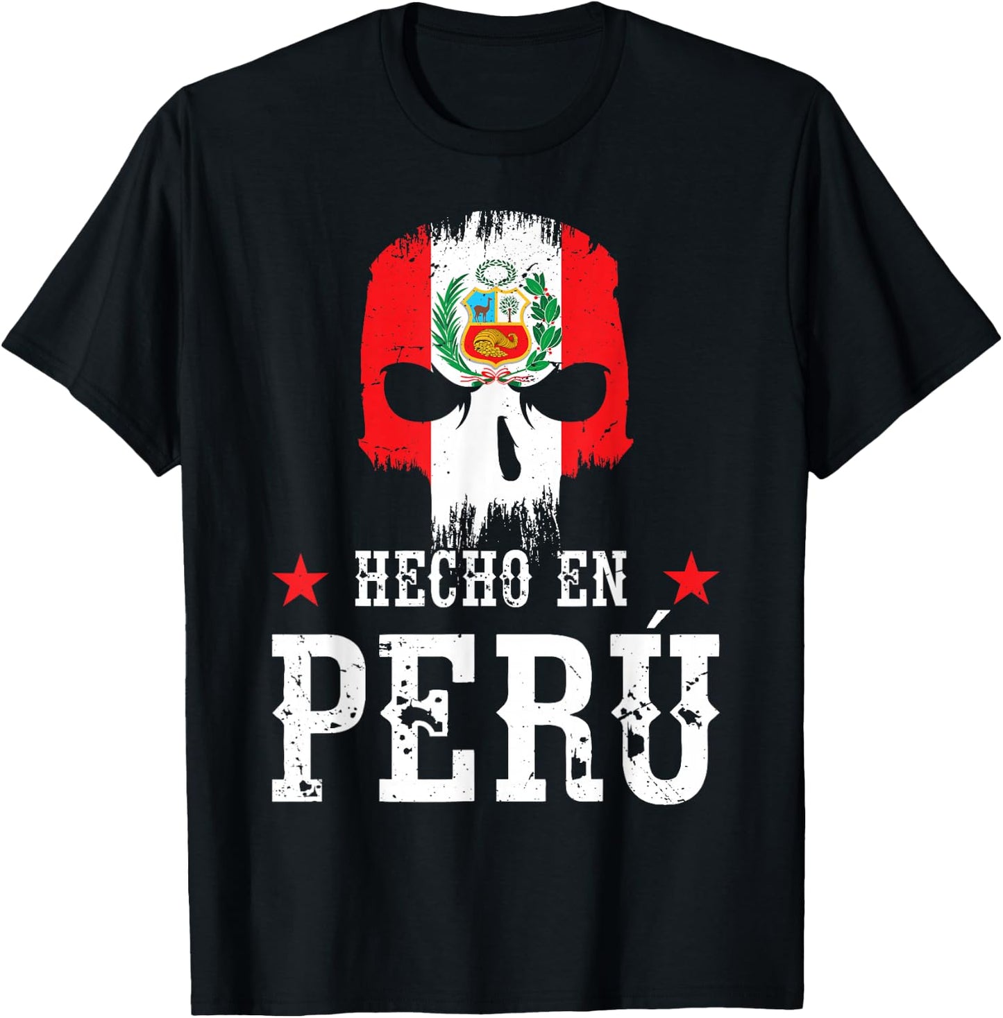 Hecho en Perú Peruvian Heritage Peruvian Flag Peru T-Shirt - T-Shirt | Black