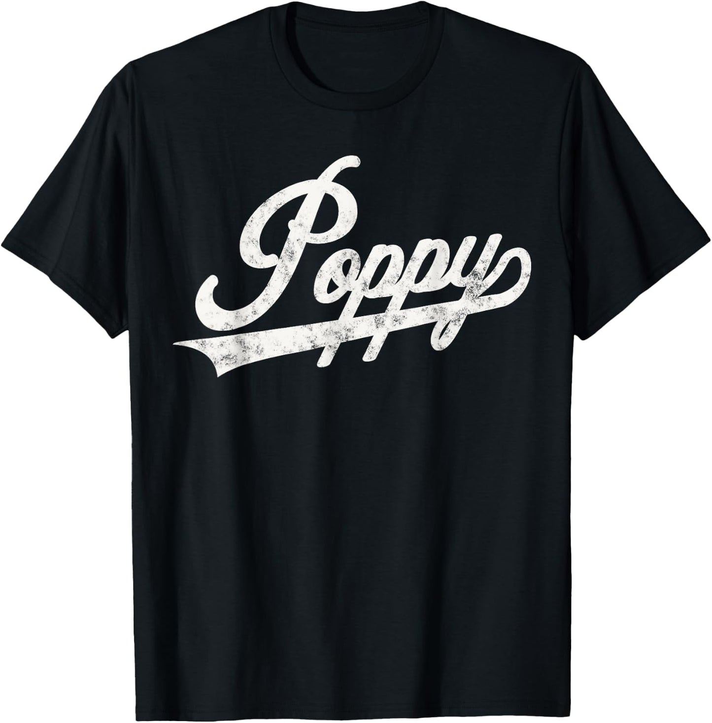 Poppy Retro Style Father’s day Gift Papa Grandpa T-Shirt - T-Shirt | Black
