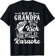 Grandpa Singing Karaoke - Singer Bar Music Lover T-Shirt - T-Shirt | Black