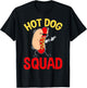 Funny Hot Dog Squad Hot Dog Men Women Girls Kids T-Shirt - T-Shirt | Black