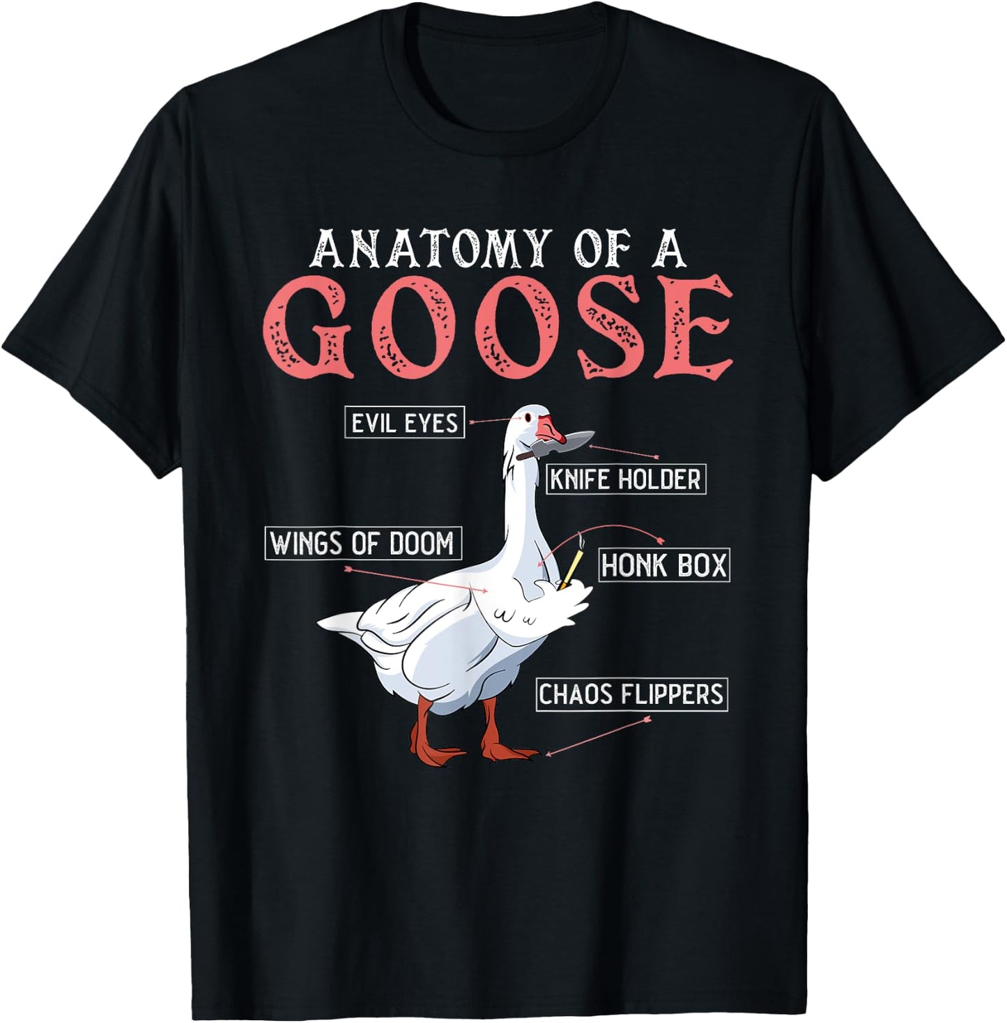 Goose Meme Geese Meme from Goose University Honk T-Shirt - T-Shirt | Black