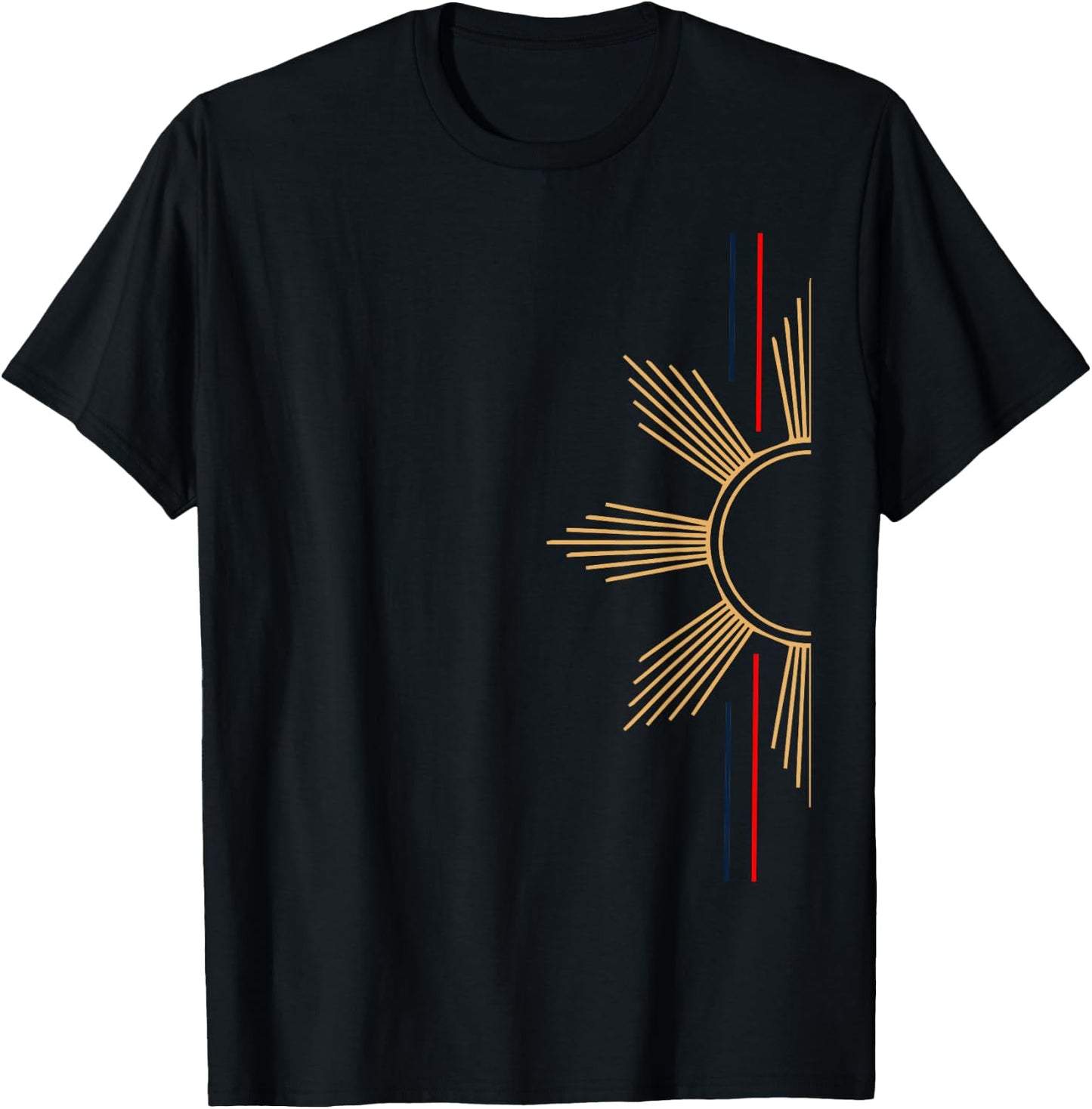 Minimalist Filipino Sun T-Shirt - T-Shirt | Black