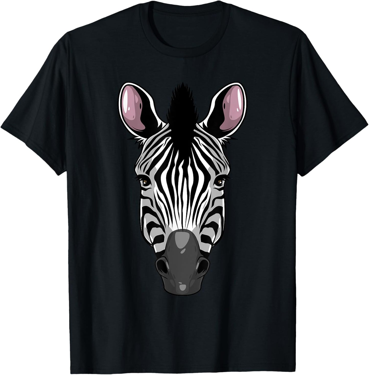 Funny Zebra Print Designs Women Stripe Equine Safari T-Shirt - T-Shirt | Black