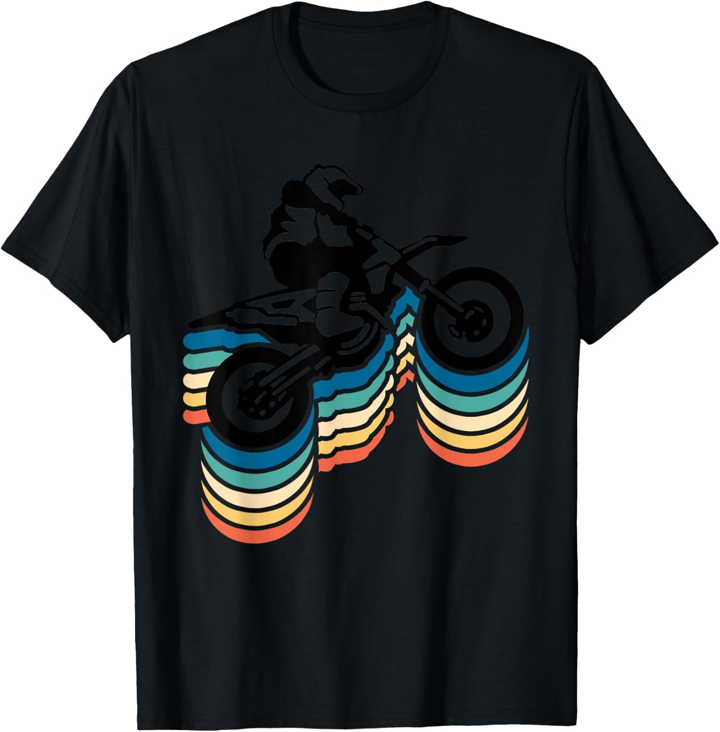 Retro Dirt Bike Rider Funny Enduro Biker Motorcycle Lovers T-Shirt - T-Shirt | Black