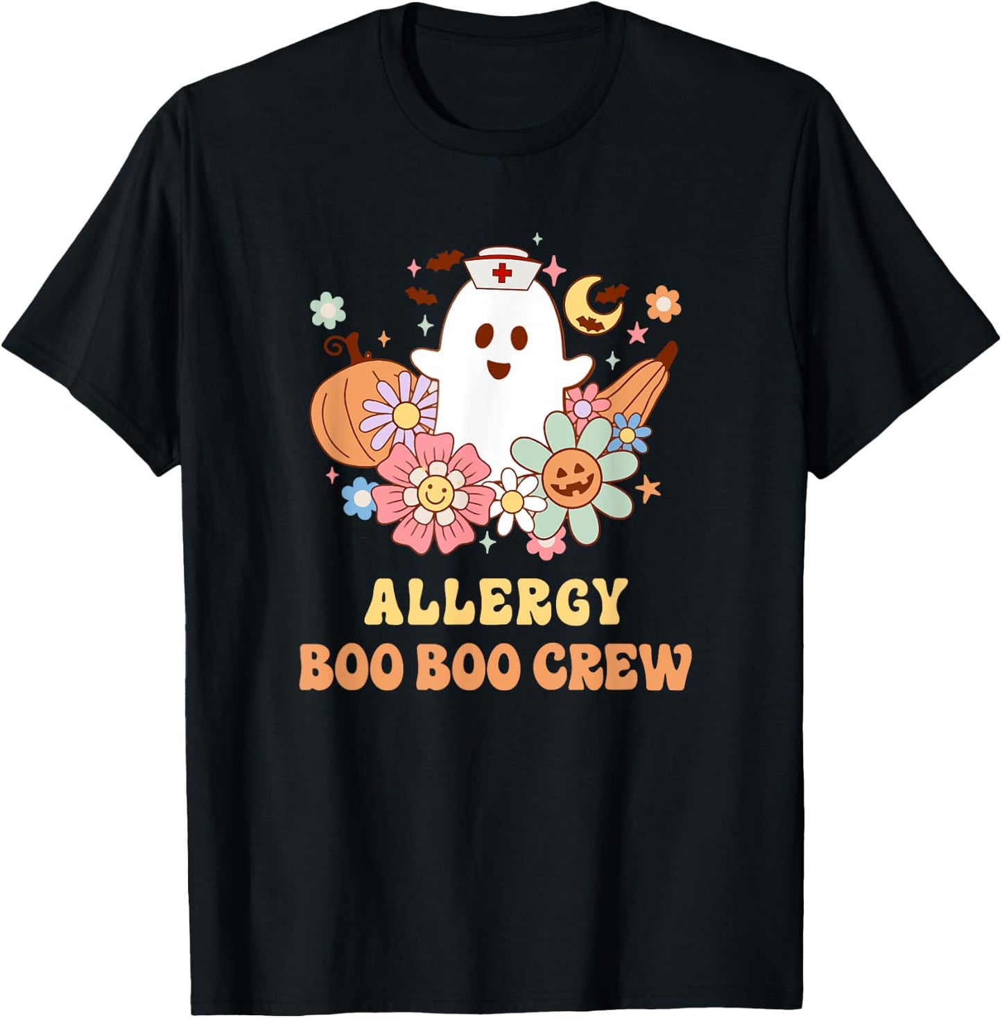 Allergy Boo Boo Crew Nurse Halloween T-Shirt - T-Shirt | Black