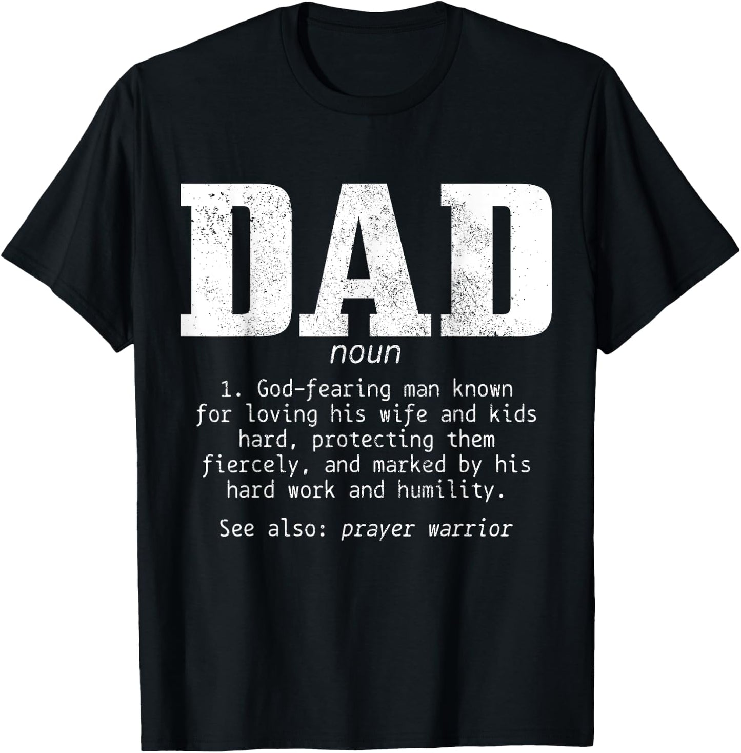 Christian Dad Religious Faith Bible Verse Father's Day T-Shirt - T-Shirt | Black