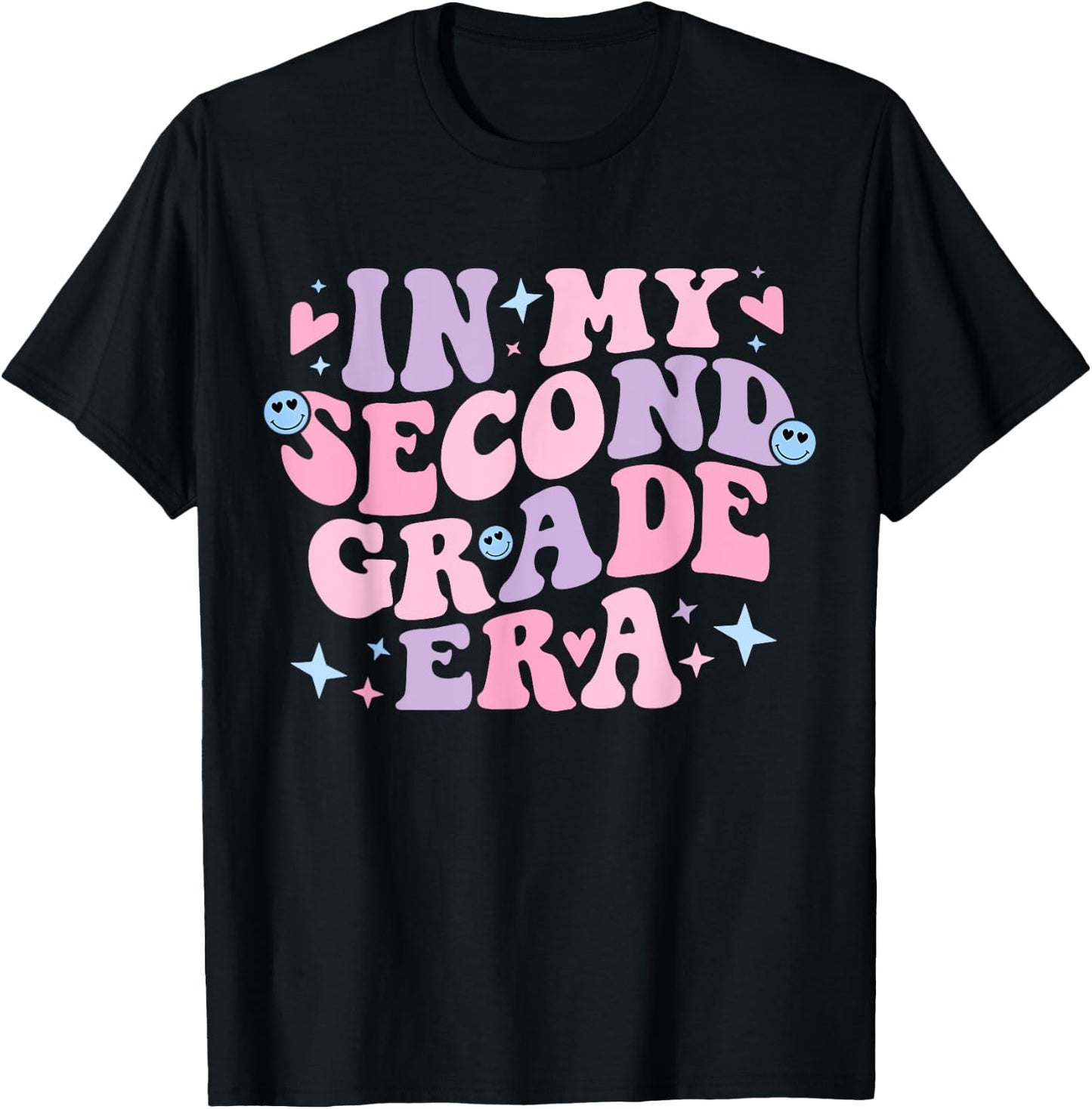 In My Second Grade Era Groovy Back to School Teaching Women T-Shirt - T-Shirt | Black
