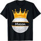 Novelty Golf Personalized Name Mason Sports Dad T-Shirt - T-Shirt | Black