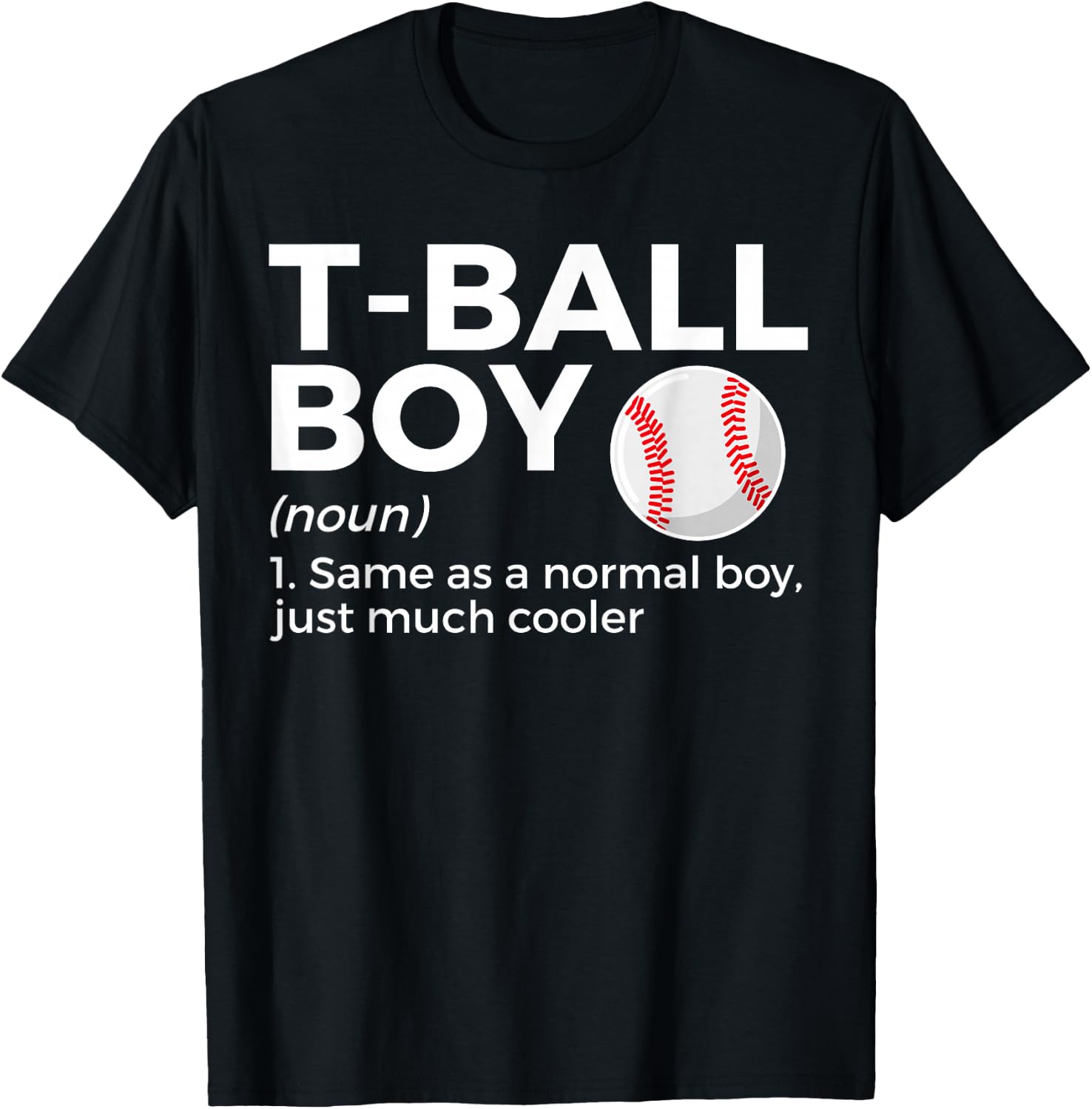 Teeball Boy Definition T-Ball T-Shirt - T-Shirt | Black