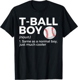Teeball Boy Definition T-Ball T-Shirt - T-Shirt | Black