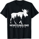 Newfoundland Canada Vintage Pride Souvenir Moose Nature T-Shirt - T-Shirt | Black