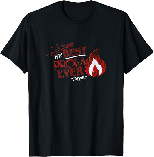Carrie Halloween 1976 Best Prom Ever Distressed Bloody Logo T-Shirt - T-Shirt | Black