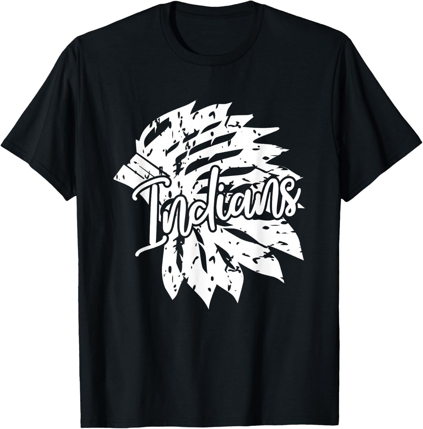 Port Neches-Groves High School Heart Indians Football T-Shirt - T-Shirt | Black